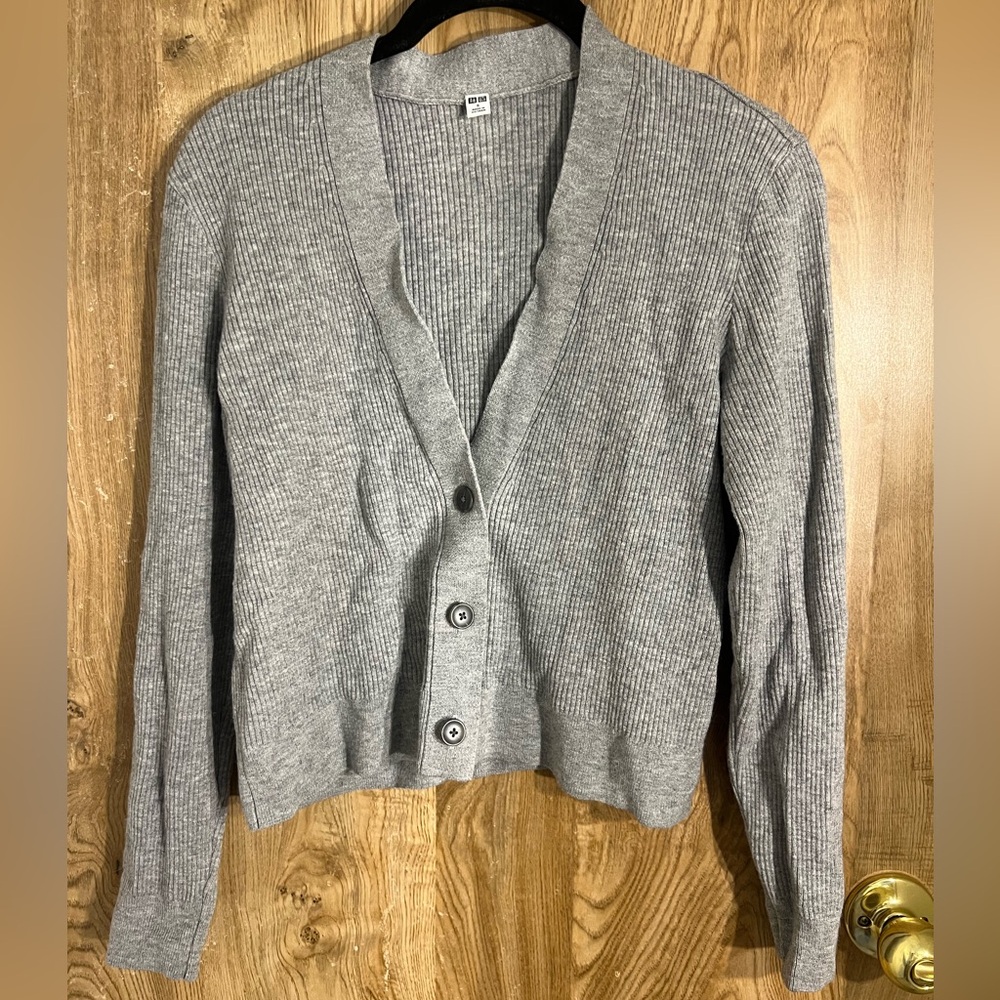 Grey Button Up Cardigan
